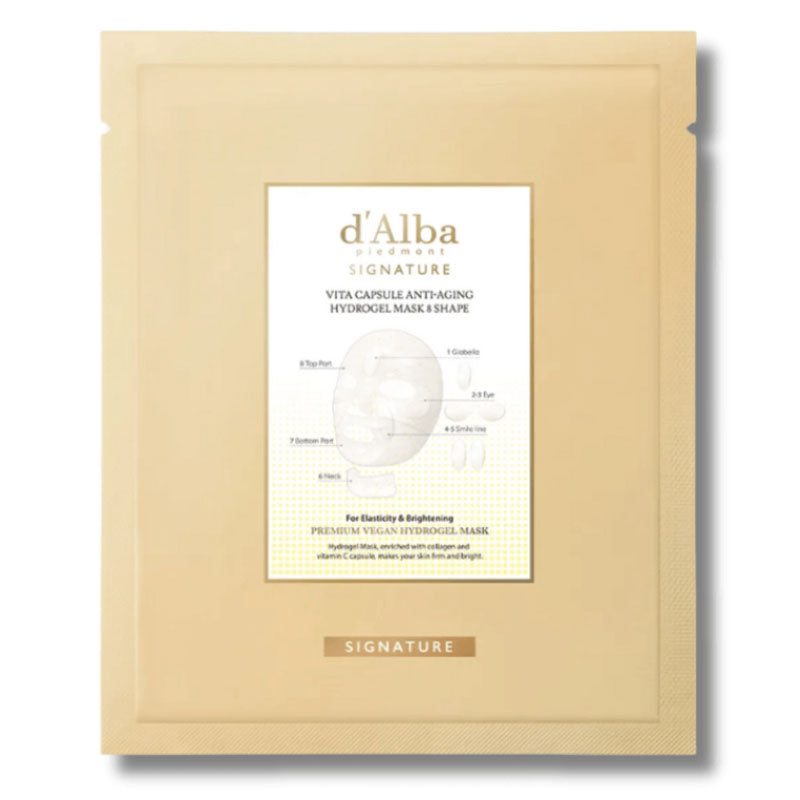 d'Alba Signature Vita Capsule Anti-Aging Hydrogel Mask 8 Shape (44Sheets)