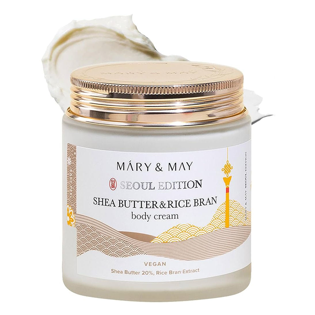 Mary & May Shea Butter & Rice Bran Body Cream Unscented 250ml (1pc)