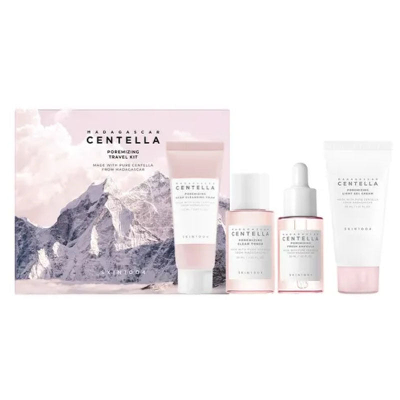 SKIN1004 Madagascar Centella Poremizing Travel Kit (Cleansing Foam, Toner, Ampoule, Cream) - 1 Set 50ml