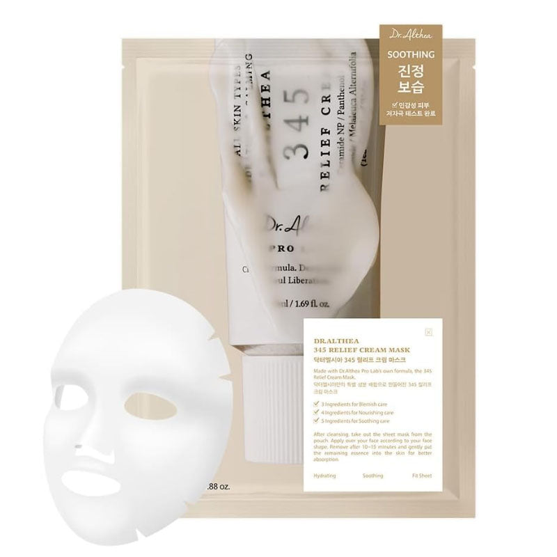 Dr. Althea 345 Relief Cream Mask 25Sheets (1 Pack)