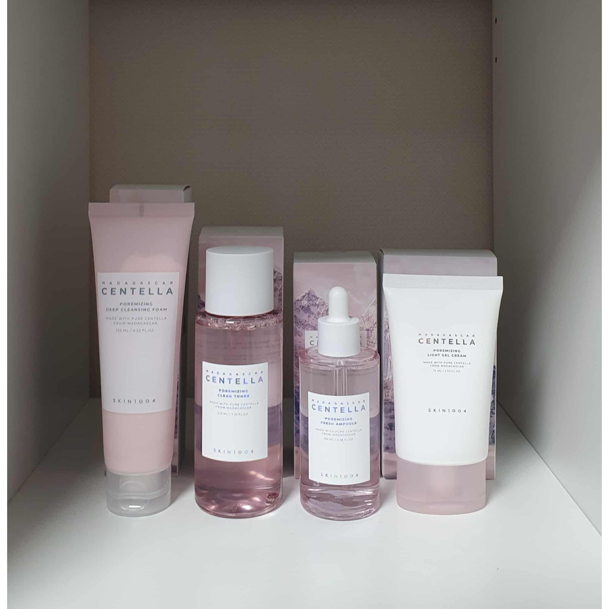 SKIN1004 Madagascar Centella Poremizing Travel Kit (Cleansing Foam, Toner, Ampoule, Cream) - 1 Set 50ml
