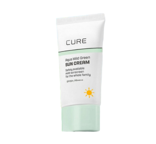 김정문알로에 큐어 아쿠아 마일드 그린 선크림 40ml(SPF50+), 2개