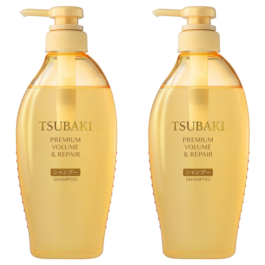 Shiseido Tsubaki Premium Volume & Repair Shampoo 490ml x 2ea - Nutrition Care for Damaged Hair