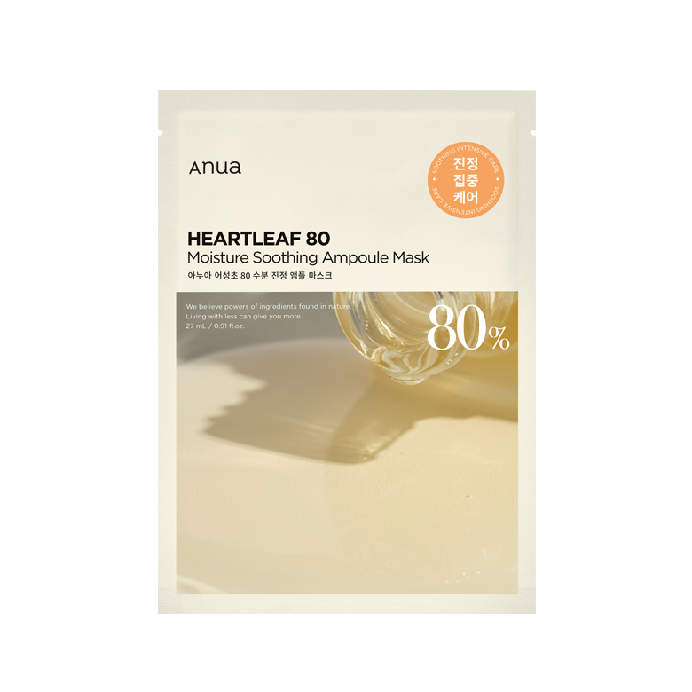 Anua Heartleaf 80 Moisture Soothing Ampoule Mask (27Sheets)