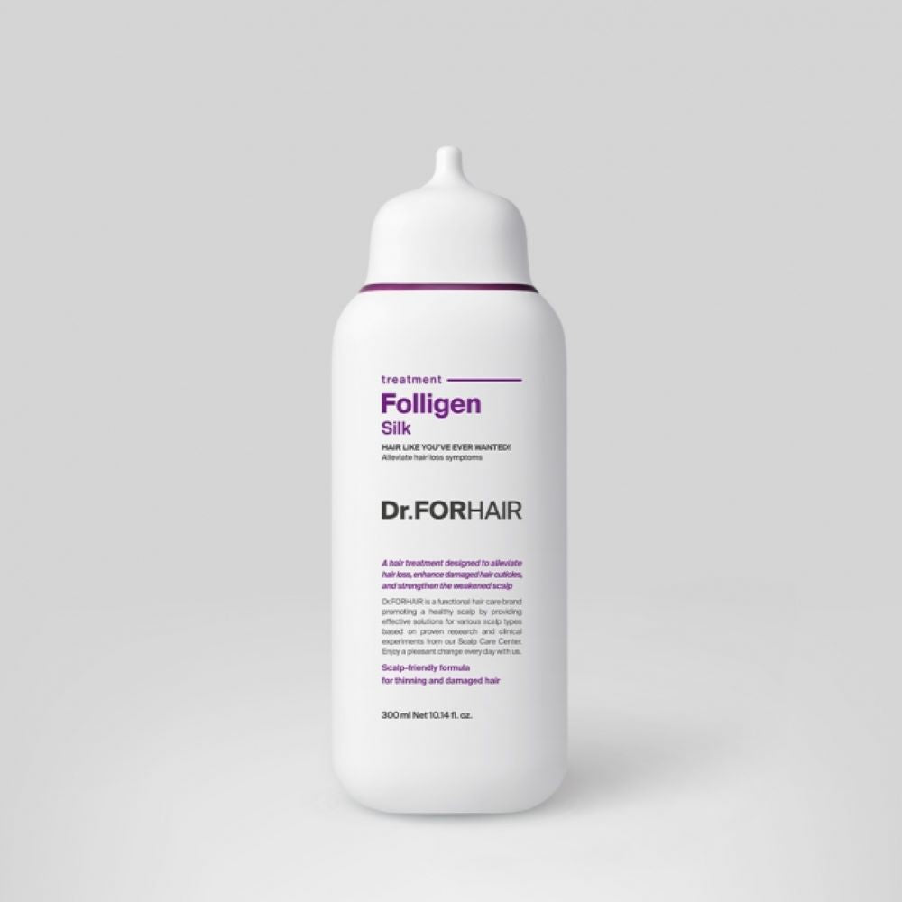 Dr.FORHAIR Folligen Silk Treatment for Fine and Damaged Hair, Floral Scent, 300ml, 2pcs