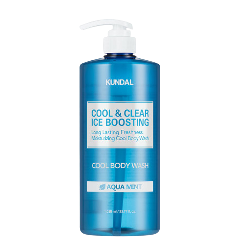 쿤달 쿨 앤 클리어 아이스 부스팅 쿨 바디 워시 아쿠아 민트향, 500ml, 2개