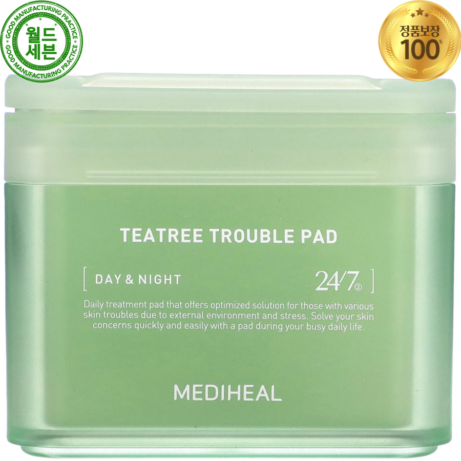 Mediheal Teatree Trouble Pad 24/7 Day & Night (1500Sheets / 170ml)