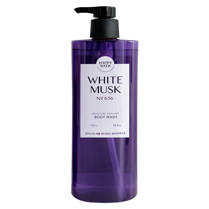 Happy Bath Moisture Perfume Body Wash White Musk Scent, 760g, 1ea