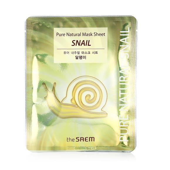 The Saem Pure Natural Mask Sheet (Snail), 20Sheets