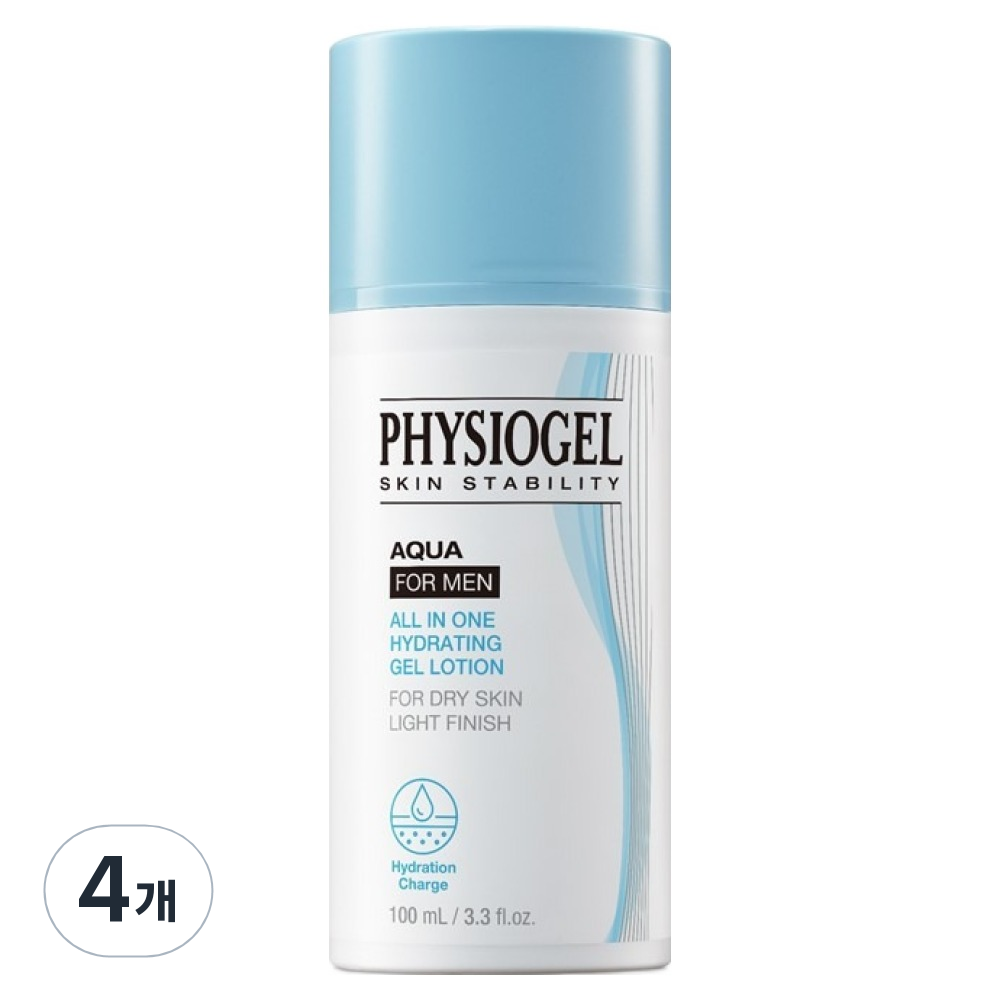 피지오겔 아쿠아 포맨 올인원 하이드레이팅 젤 로션 100ml  4개
