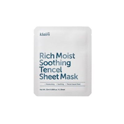 Klairs Rich Moist Soothing Tencel Sheet Mask (25ml x 10 Sheets)