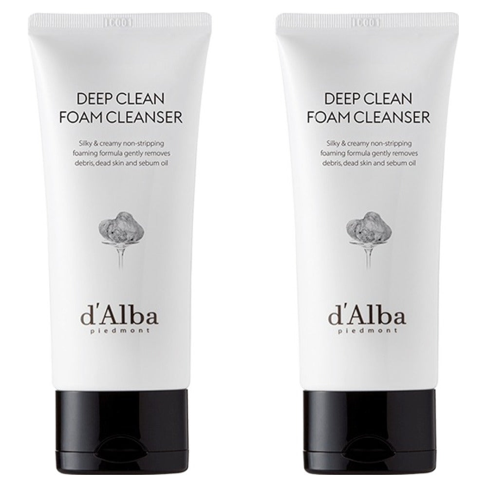d'Alba White Truffle Deep Clean Clay Foam Cleanser 80ml (2-Pack)