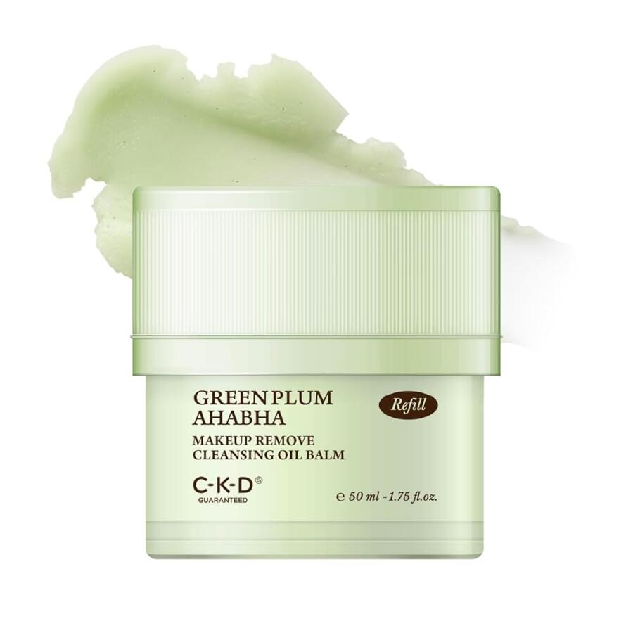[아마존 공식]CKD Green Plum AHA·BHA Grinding Cleansing Oil Balm [Refill] - Sherbet Balm Cleanser for Make