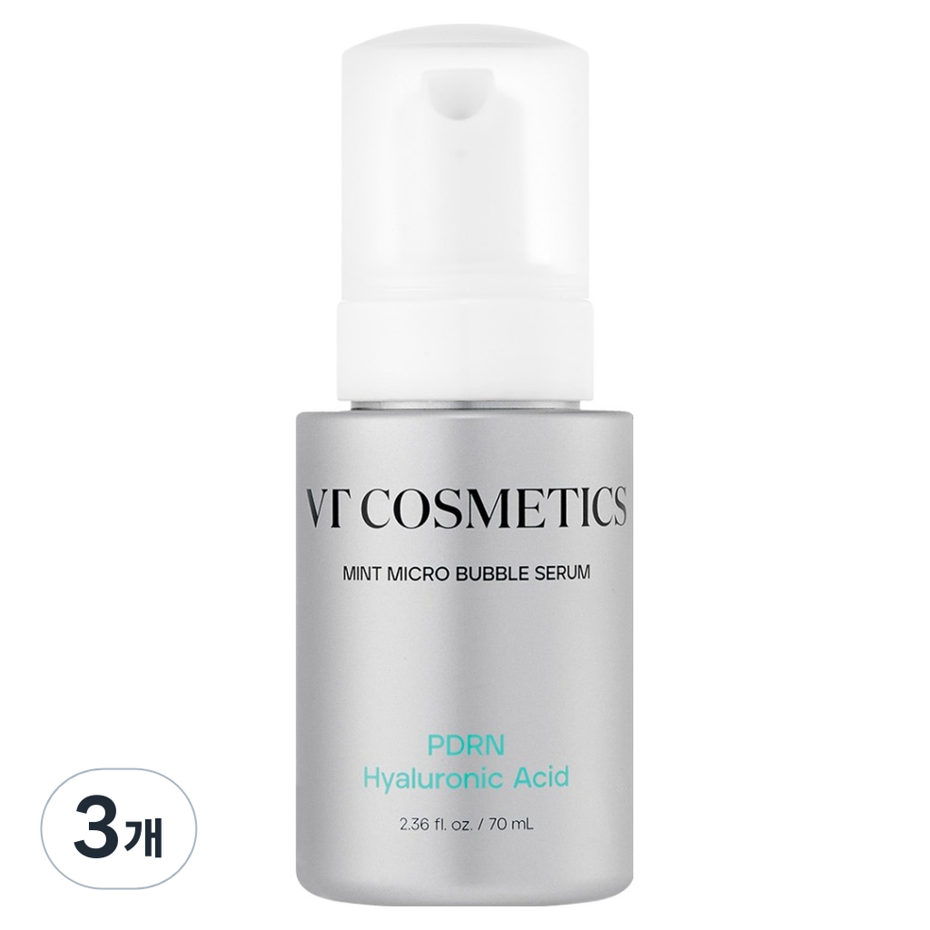 VT Cosmetics PDRN Hyaluronic Acid Mint Micro Bubble Serum 70ml x 3pcs