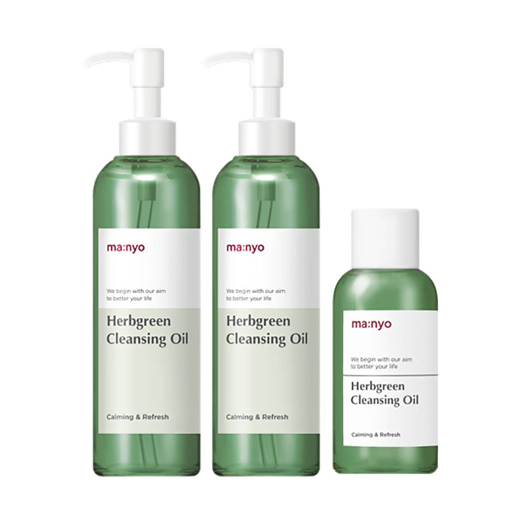 Manyo Factory Herb Green Cleansing Oil 200ml x 2 + 55ml Set