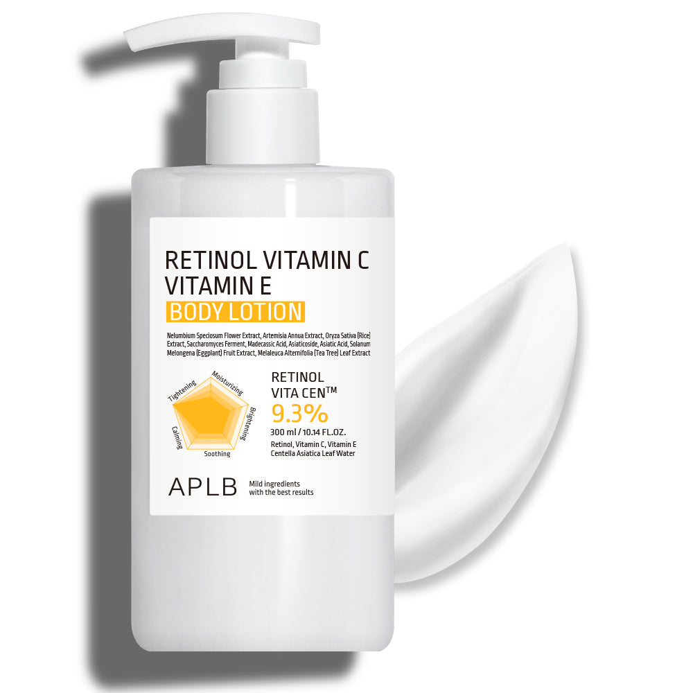APLB 레티놀 비타민C 비타민E 바디로션 탄력 수분 무향 300ml, 1개