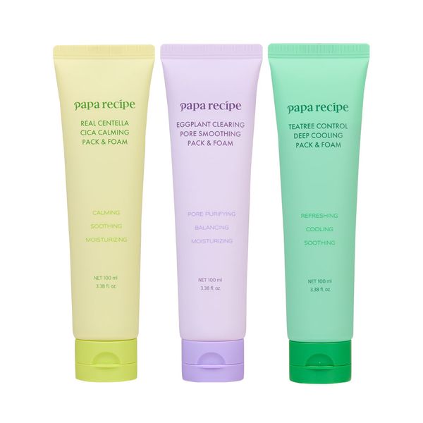 파파레서피 가지 클리어링 포어 스무딩 팩 앤 폼 100ml, 1개