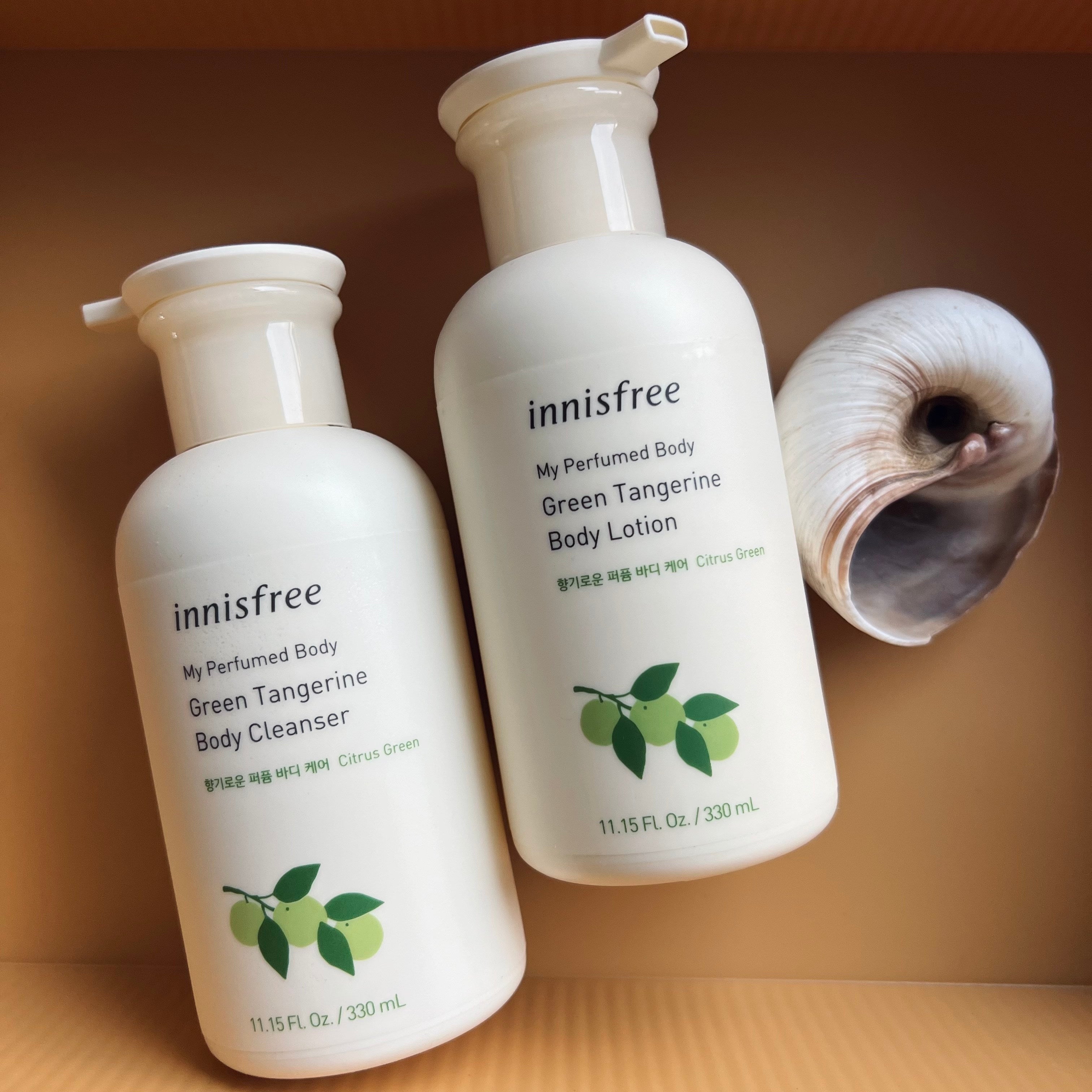 Innisfree My Perfumed Body Green Tangerine Cleanser & Lotion Set (330ml + 330ml)