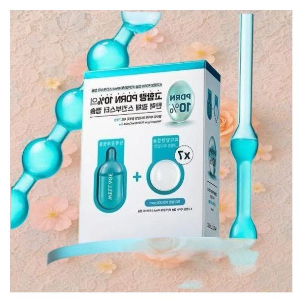[아마존 공식]WELLAGE Hyper PDRN One-day Kit 2ea, 얼굴용 하이드레이팅 펩타이드, 한국 스킨 케어, PDRN, 나이아신아미드, 히알루론산, 모공 최소화