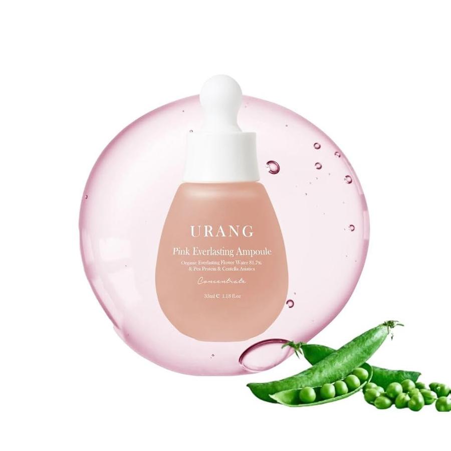 URANG Pink Everlasting Ampoule - Organic Vegan Moisturizer for Elasticity & Vitality 35ml (1.18oz)