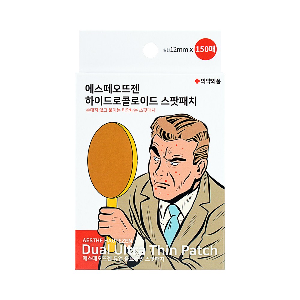 Esteoteuzen Hydrocolloid Spot Patch 12mm (150 Patches) - 1 Pack 100ml