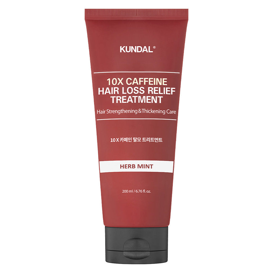 Kundal 10x Caffeine Hair Strengthening Anti-Hair Loss Treatment Herb Mint Scent 200ml - 1pc