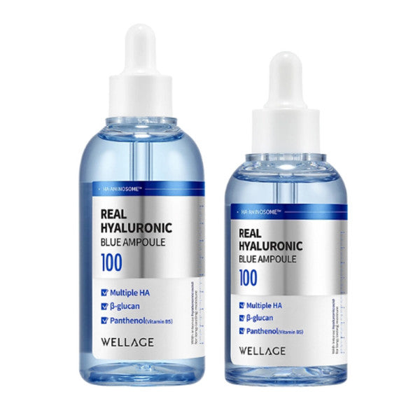 Wellage Real Hyaluronic Blue 100 Ampoule Set (60ml + 60ml)