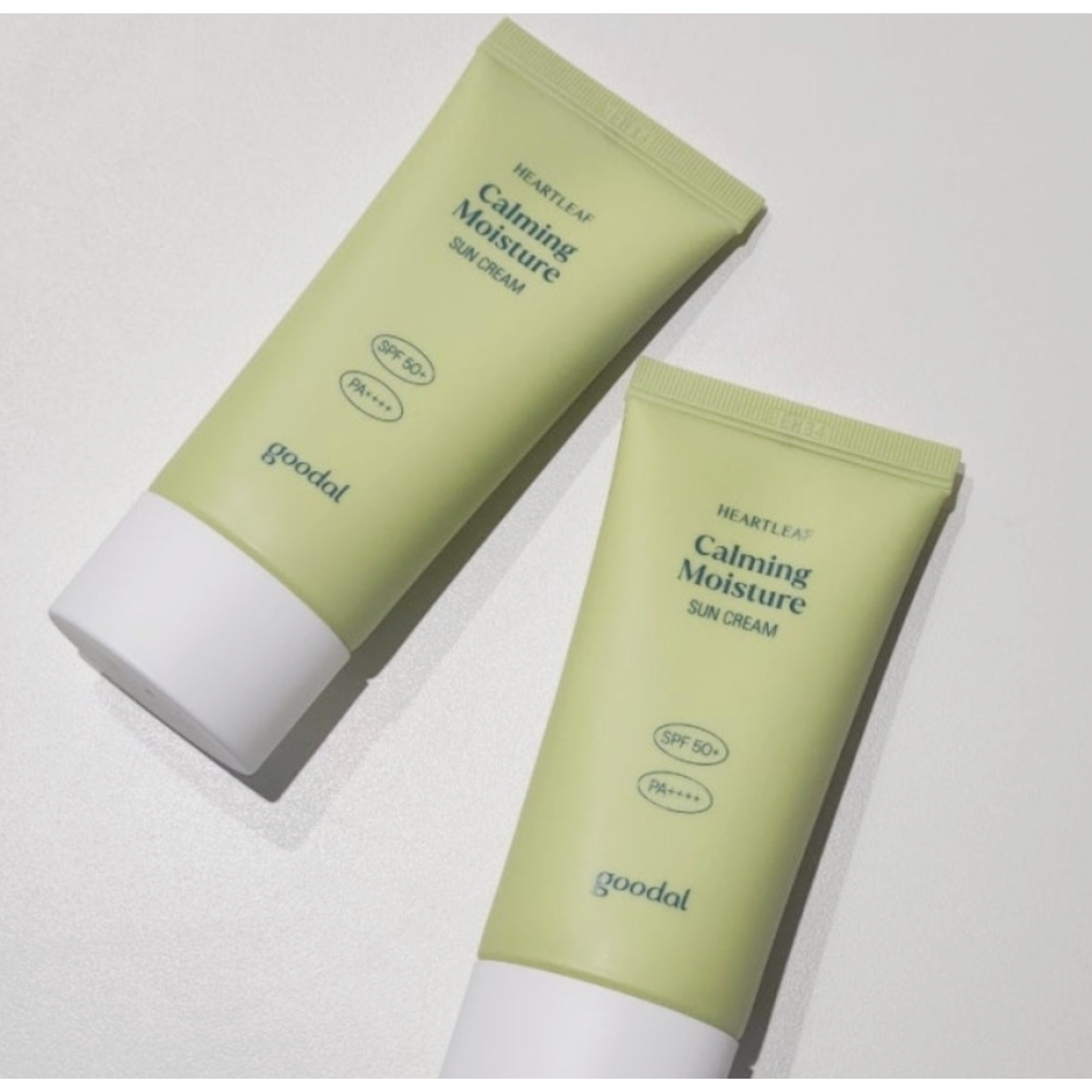 Goodal Houttuynia Cordata Calming Moisture Sun Cream 50ml + Moisture Tone Up Sun Cream 25ml SPF 50+ PA++++ (4 Items)