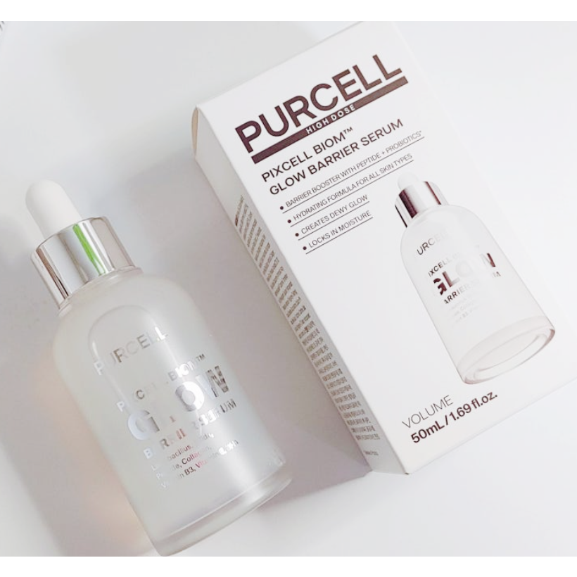 퍼셀 PURCELL PIXCELL BIOM GLOW BARRIER SERUM 픽셀바이옴 글로우 배리어 세럼 펩타민 유산균 광채 화잘먹 쫀쫀결광  1개  50ml
