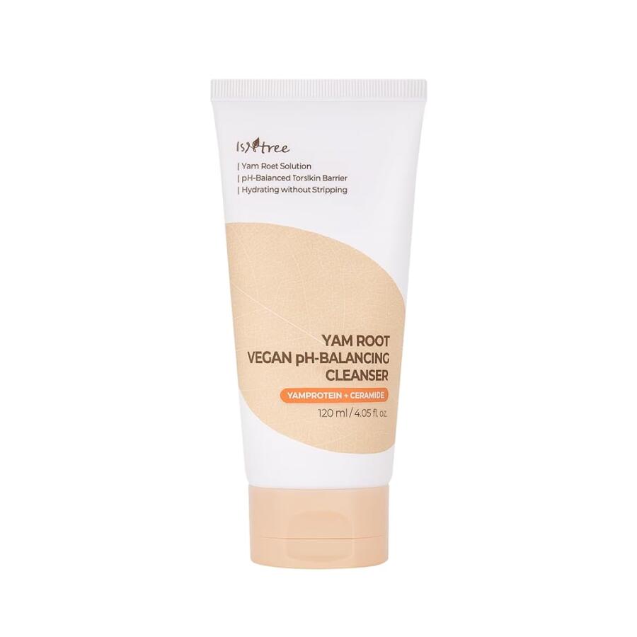 [아마존 공식]IsNtree Yam Root 비건 pH 밸런싱 클렌저 120ml 4.05 fl.oz - 하이드레이팅 저pH 클렌징 폼 | 부드러운 수분 장벽 케어 | 크리미 스무디