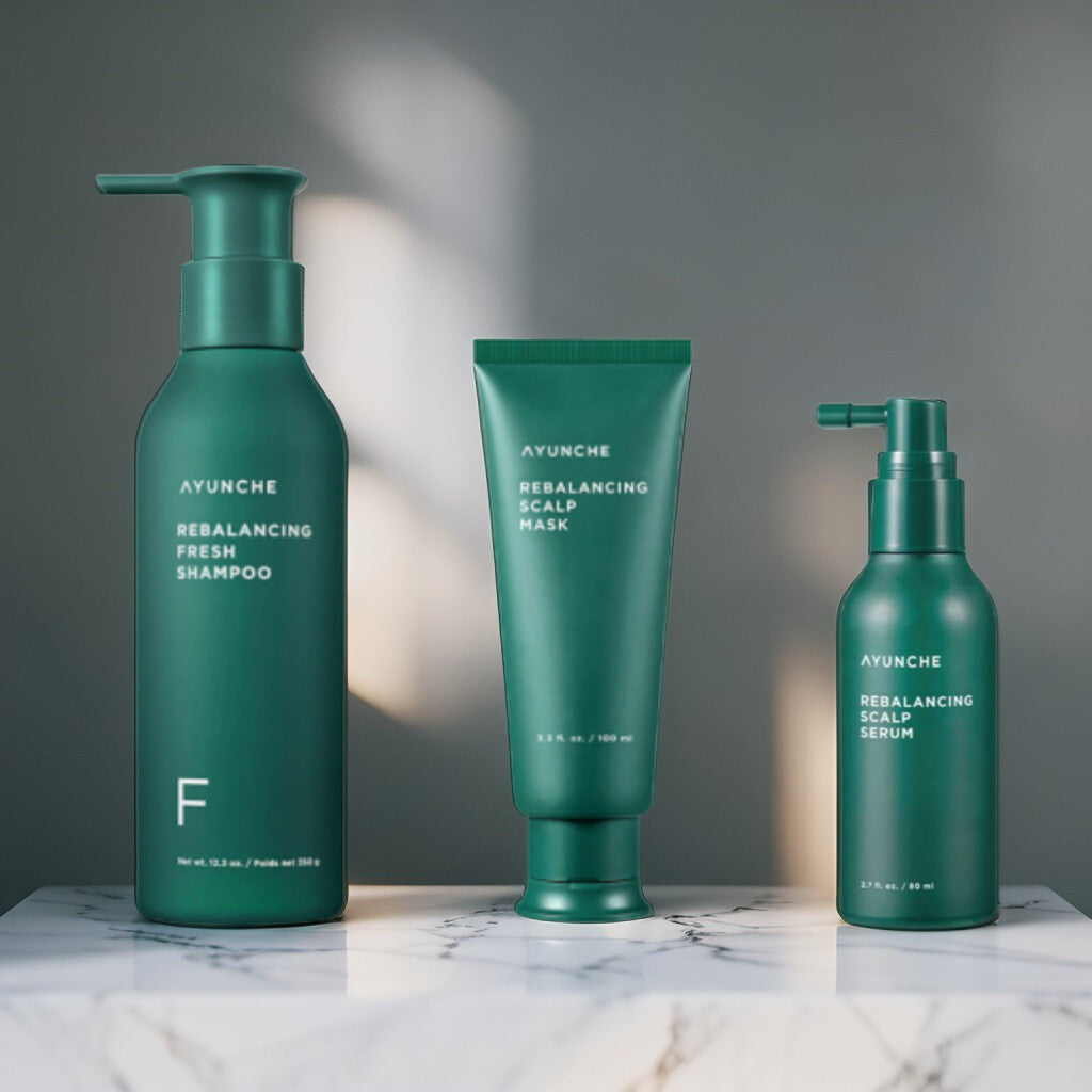 AYUNCHE Rebalancing Fresh Hair Care Set (Shampoo 220g + Mask 100ml + Serum 80ml)