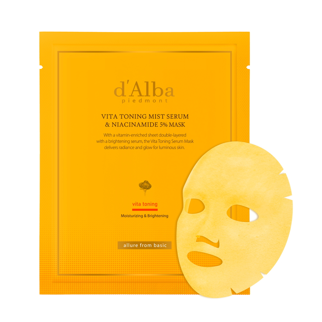 d'Alba Vita Toning Mist Serum & Niacinamide 5% Mask 1 Sheet 28ml