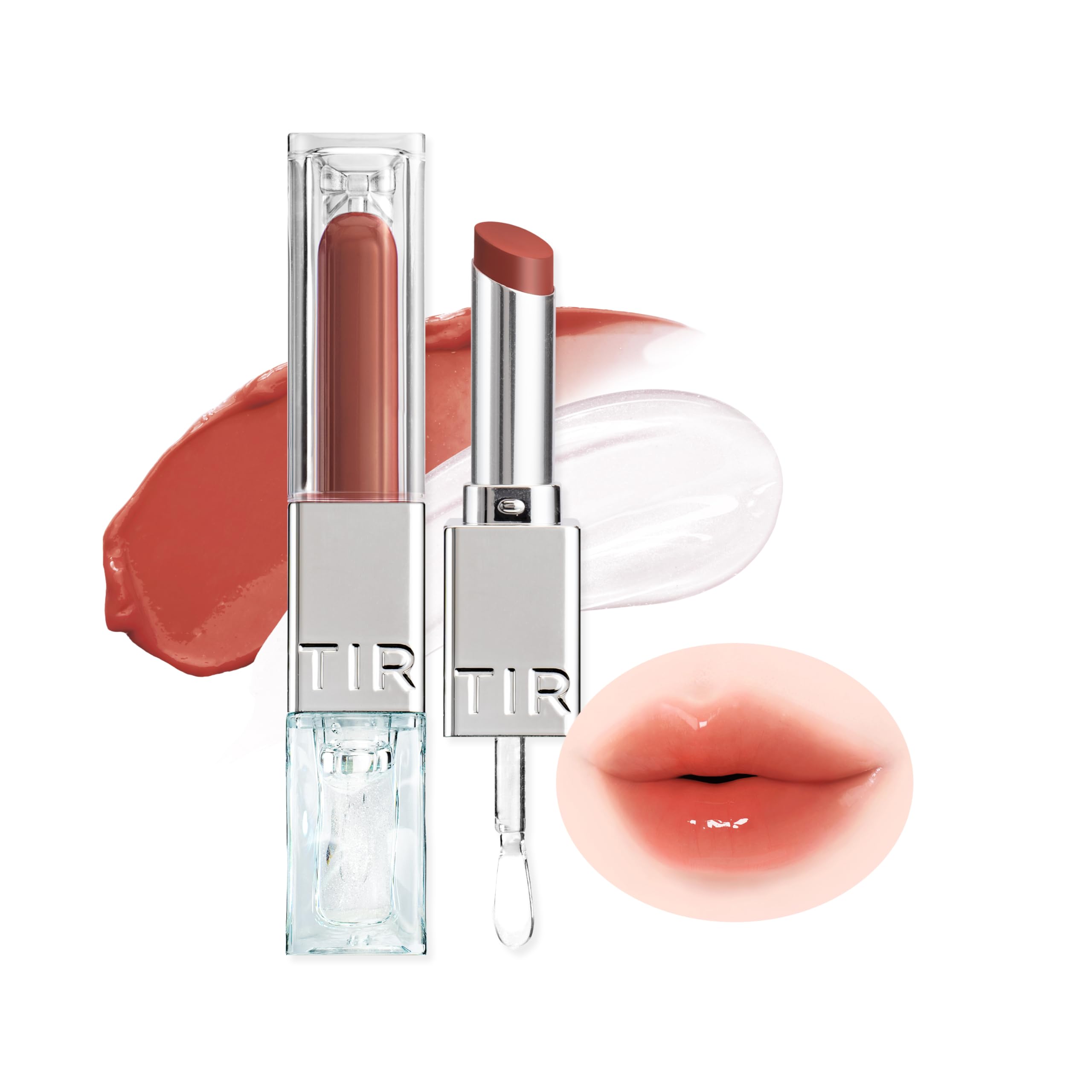 [TIRTIR] MELTING GLOW DUAL LIP (02 TENDER BRICK BALM 1.5g+PLUMPER 1.5g)  1