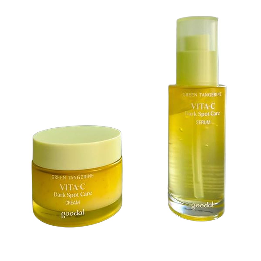 Goodal Green Tangerine Vita C Dark Spot Care Cream 50ml + Serum 40ml Set (1pc)