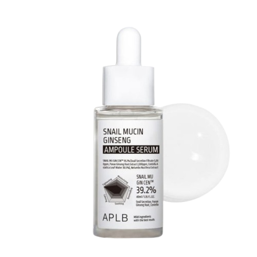 APLB Snail Mucin Ginseng Ampoule Serum 40ml, 2pcs