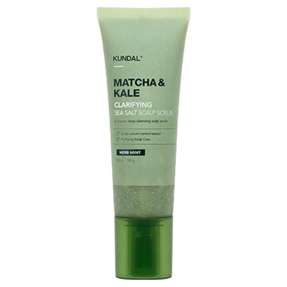 Kundal Matcha & Kale Clarifying Sea Salt Scalp Scaling Shampoo Herb Mint 200g