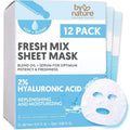 By Nature POP + BLEND Fresh Mix DIY 2% Hyaluronic Acid Sheet Mask – Hydrating Facial Treatment for P