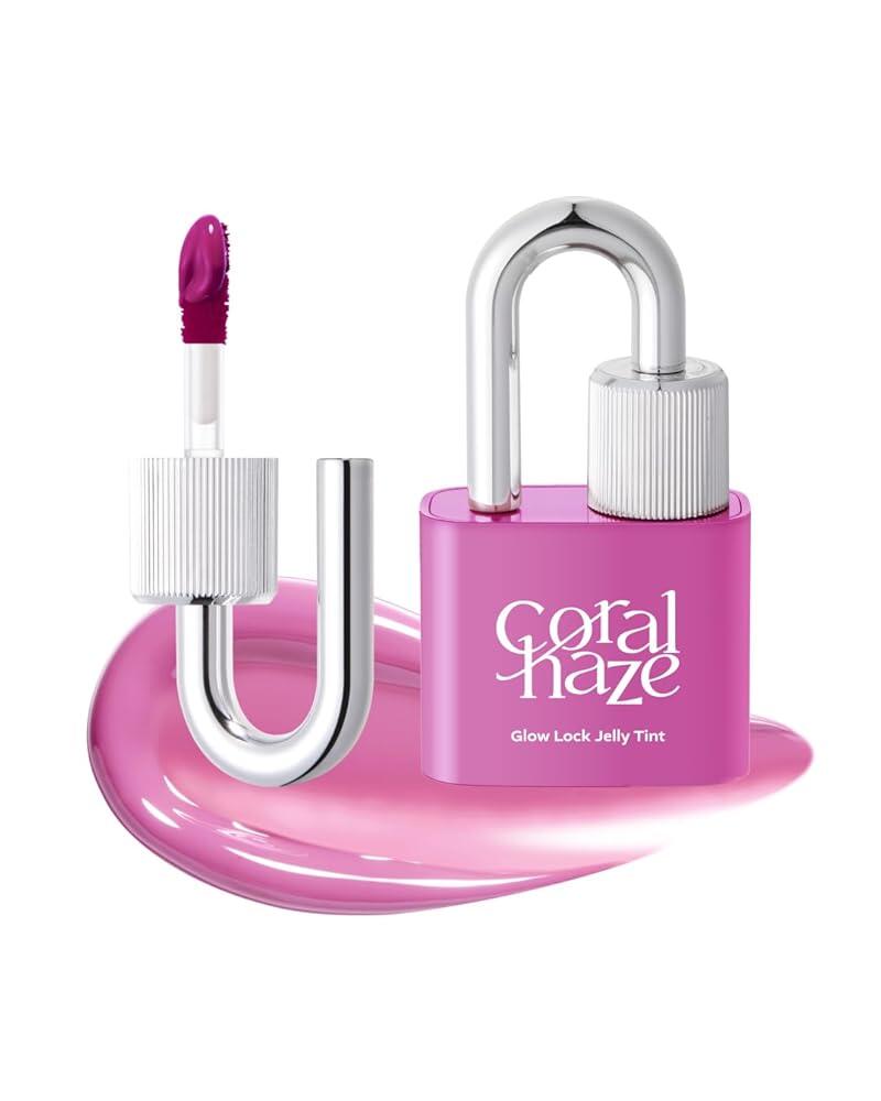 CORALHAZE Glow Lock Jelly Tint 114 Sure, Hydrating Water Lip Stain, Non-Sticky Juicy Gloss, 103 타르트