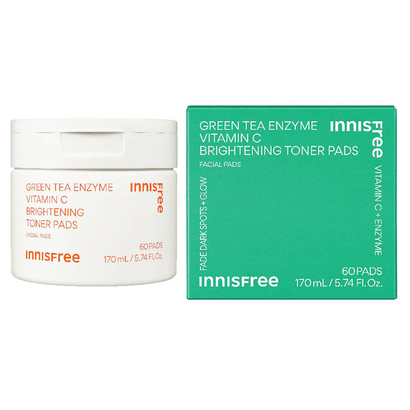 Innisfree Vitamin C Green Tea Enzyme Brightening Toning Pad 900Sheets x 2 (Total 120 Sheets)