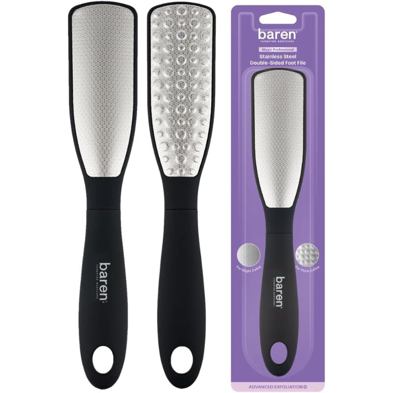 Baren Magic Professional Dual-Sided Stainless Steel Foot File Callus Remover - 1 Count 100ml