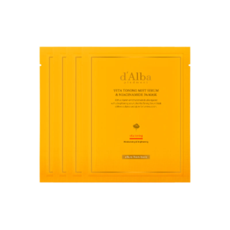 d'Alba Vita Toning Mist Serum & Niacinamide 5% Mask 1 Sheet 28ml