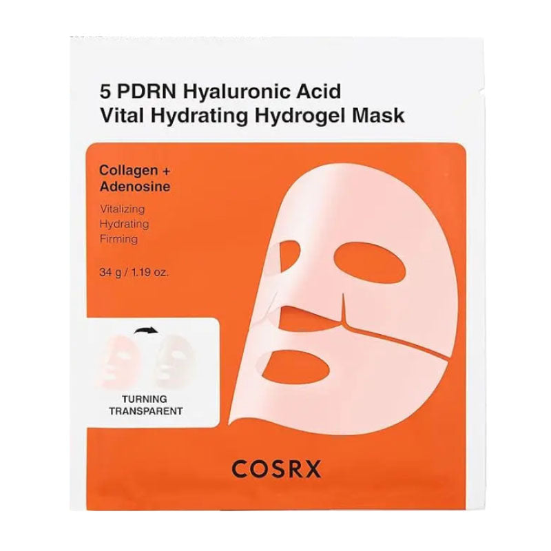 Cosrx 5 PDRN Hyaluronic Acid Vital Hydrating Hydrogel Mask 34ea (3ea + 3ea)