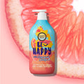 Happy Bath Florida Grapefruit Essence Body Wash - pH Balanced Refreshing Scent for Back Acne Care 900ml