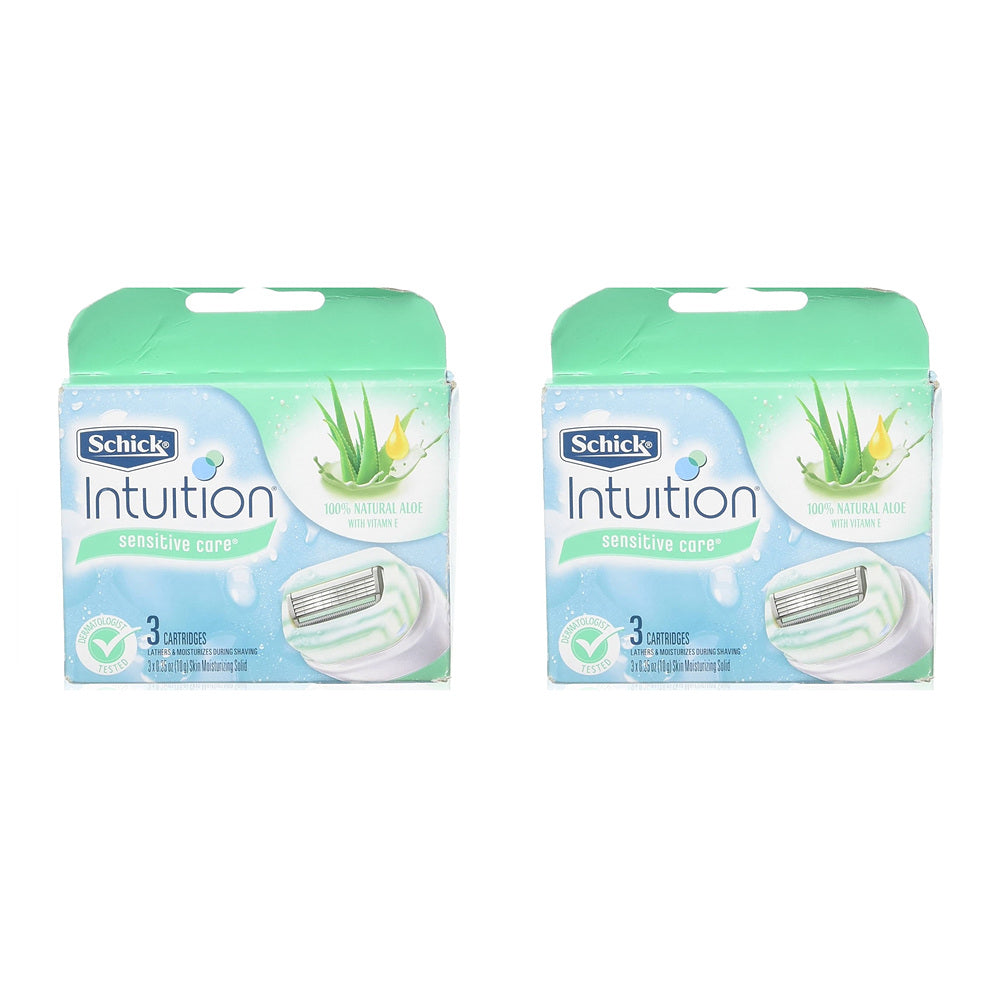 Schick 쉬크 인투이션 센서티브 케어 레이져 면도기 리필 3개입 2팩 Schick Intuition Sensitive Care