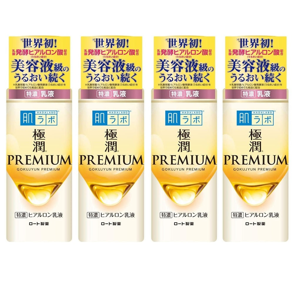 Rohto Hadalabo Gokujyun Premium Hydrating Milk 일본 로토 하다라보 고쿠쥰 프리미엄 히알루론산 유액 로션 140ml 4개