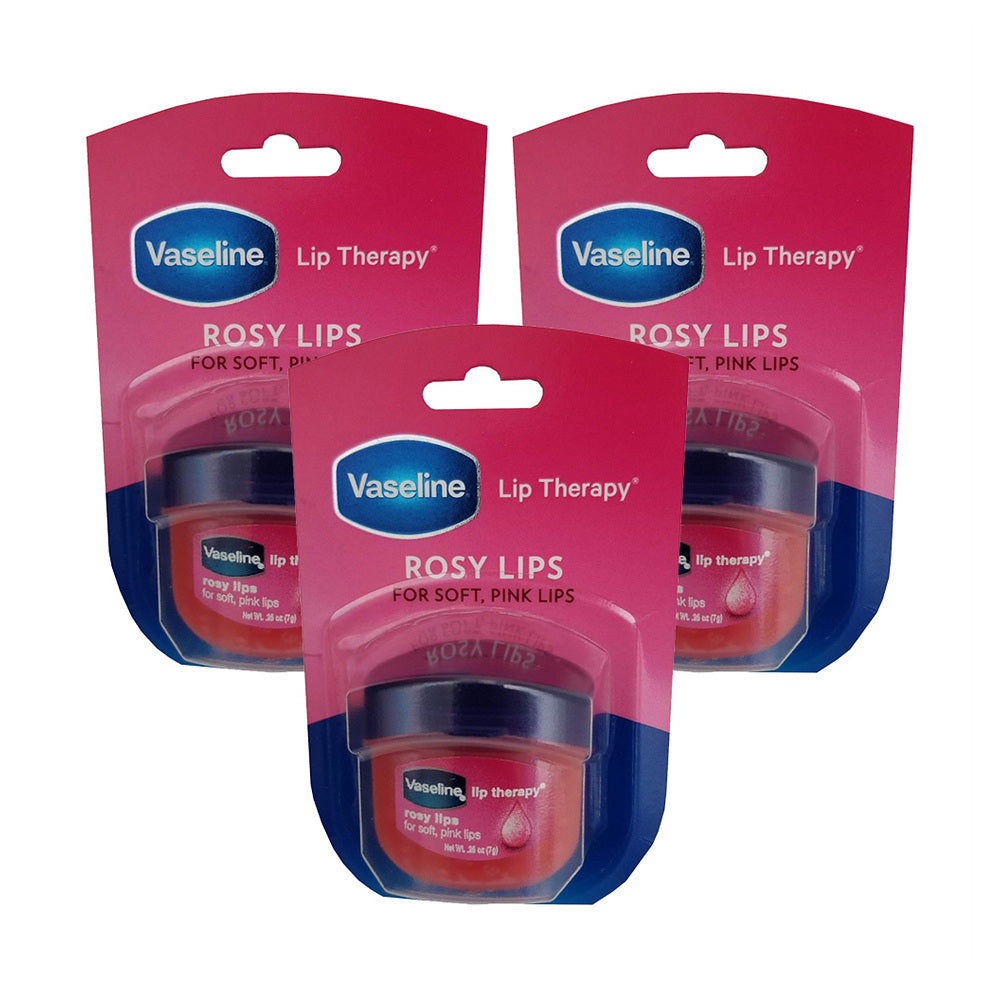 Vaseline Lip Therapy Mini Lip Balm Rosy Lips 7g, 3pcs