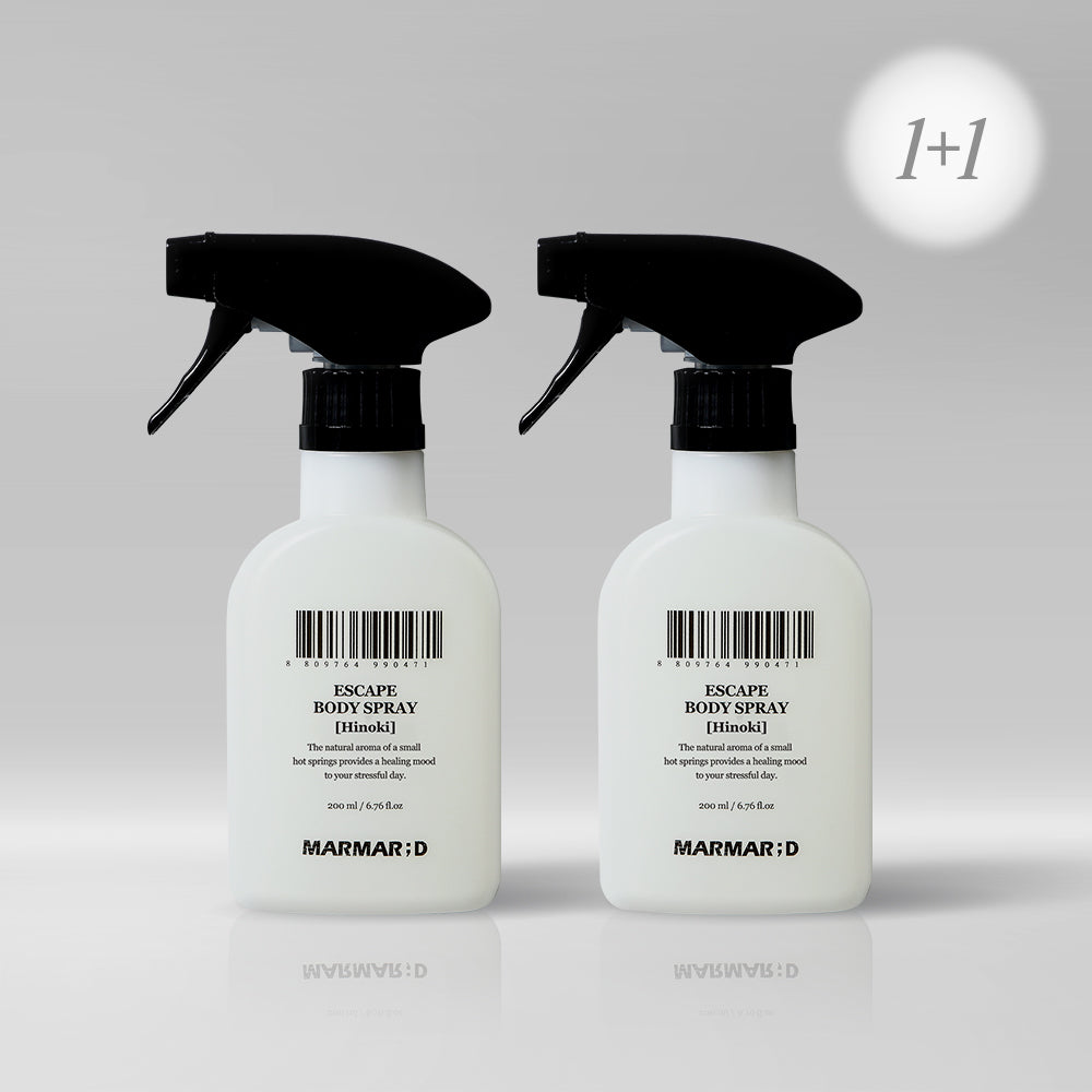 1+1 마르마르디 이스케이프 바디 스프레이 200ml 퍼퓸 바디미스트 룸 스프레이