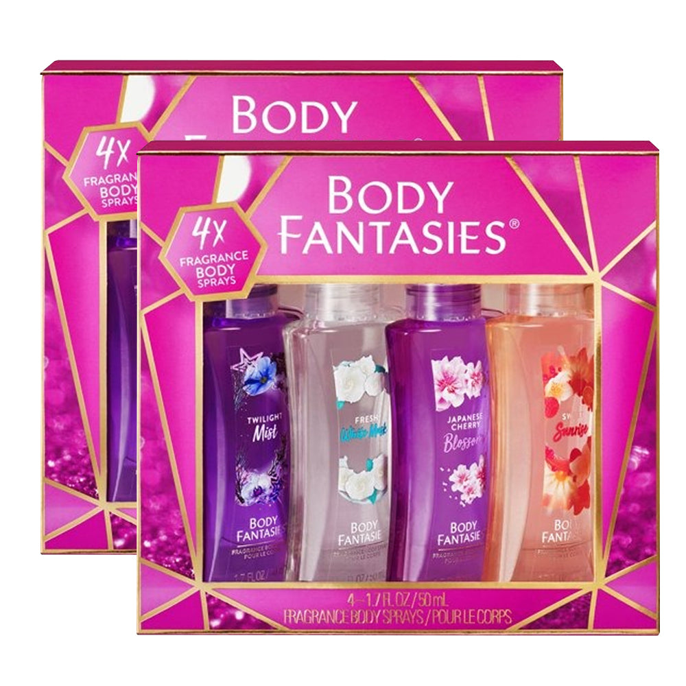 Body Fantasies Signature Fragrance Body Spray Gift Set 바디판타지 바디 미스트 50ml 4종 기프트 세트 2팩