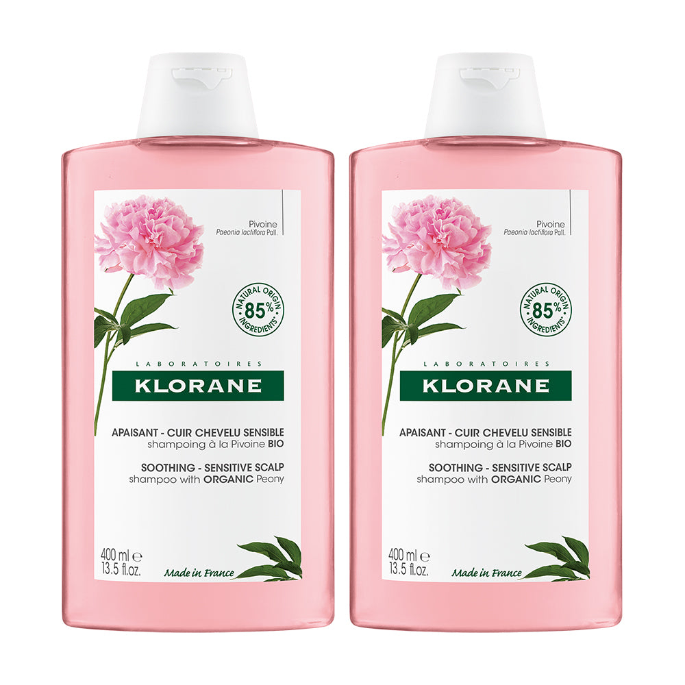 KLORANE SOOTHING SENSITIVE SCALP SHAMPOO WITH ORGANIC PEONY 클로란 센서티브 수딩 피오니 샴푸 400ml 2팩