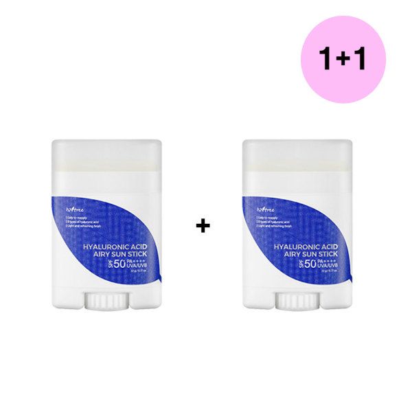 Isntree Hyaluronic Acid Airy Sun Stick SPF50+ (1+1 Set) 22ml
